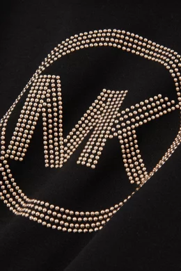 Buy Michael Kors Kids Black Logo Hoodie in Cotton for Girls Online