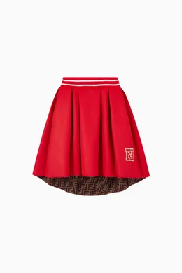 Fendi red pleated skirt hot sale