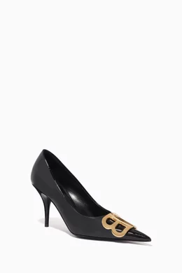 Buy Balenciaga Black Knife BB Pumps in Patent Calfskin for Women Online Ounass Kuwait