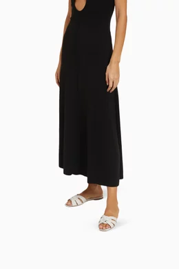 Buy SAINT LAURENT White Tribute Flat Sandals in Smooth Leather for