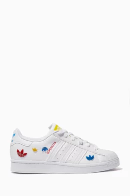 Buy adidas Multicolour Superstar Sneakers in Faux Leather for Kids