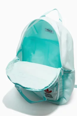 Buy adidas Blue Fun Trefoil Two Way Backpack in Recycled Materials