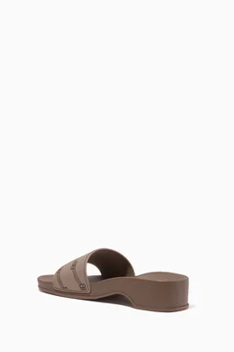 Buy Balenciaga Neutral Pool Clog Slide Sandals in BB