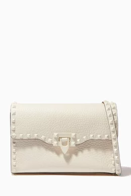Buy Valentino Garavani Neutral Valentino Garavani Small Rockstud