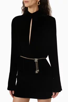 Buy Chanel Pre-Loved Multicolour CC Monogram Belt in Metal for