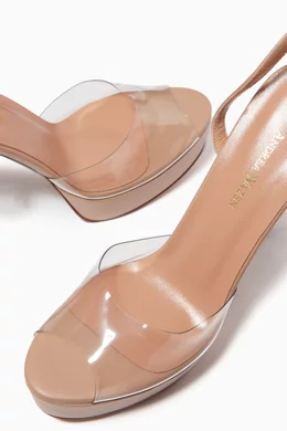 Buy Andrea Wazen Neutral Antigone 105 Buckled Sandals in PVC