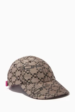 Buy Off-White Brown Arrows Monogram Baseball Cap in Cotton  display picture 2