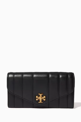 Buy Tory Burch Black Kira Envelope Wallet in Quilted Leather for