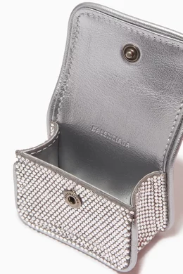 BALENCIAGA LECAGOLE ケース/airpods Buy Balenciaga Grey Le Cagole AirPods 3 Flap Case with Chain in