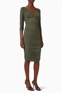 green emerald velvet dress Tara Mini Dress