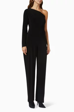 Norma kamali one shoulder jumpsuit outlet