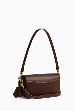 Buy Coach Brown Mini Studio Baguette Bag in Leather for Women