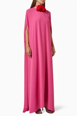 Buy BERNADETTE Pink Eleonore Maxi Dress in Crepe for Women Online | Ounass  Kuwait