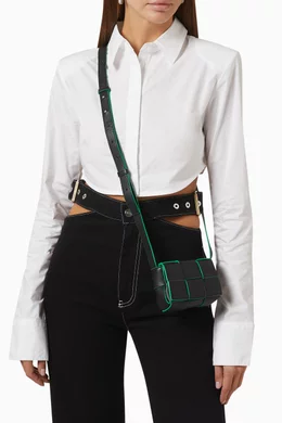 Buy Bottega Veneta Black Mini Candy Cassette Crossbody Bag