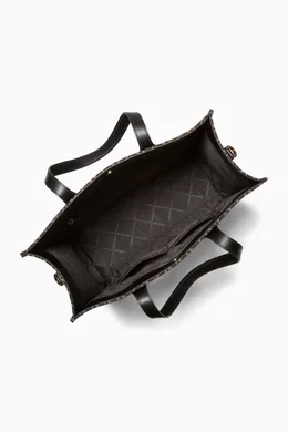 Buy Michael Kors Neutral Large Kempner Tote Bag in Logo Jacquard Canvas for Women Online Ounass Kuwait