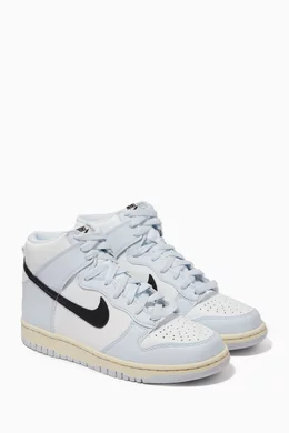 Buy Nike White Nike Dunk High Sneakers in Leather for Boys Online
