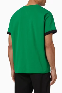 Buy Bottega Veneta Green Double Layered T-shirt in Cotton