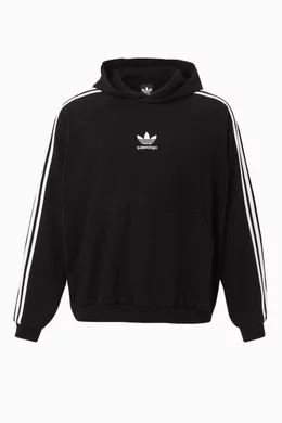Buy Balenciaga Black x Adidas Large Fit Hoodie in Cotton Terry for