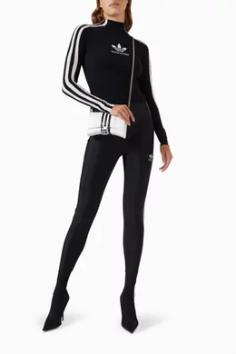 Buy Balenciaga Black x Adidas Athletic High-neck Top in Viscose