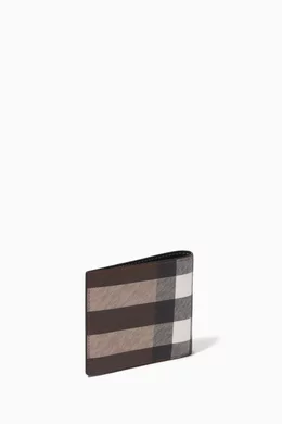 Buy Burberry Brown Bifold Wallet in Exaggerated Check E-canvas