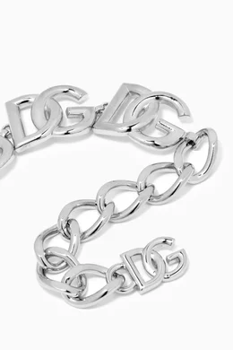 Buy Dolce & Gabbana Grey DG Logo Bracelet for Men Online | Ounass