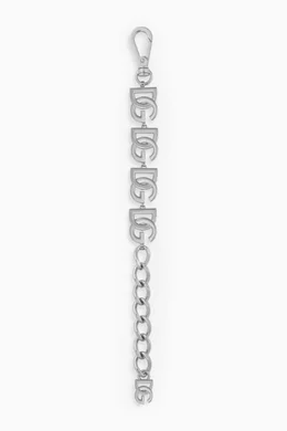 Buy Dolce & Gabbana Grey DG Logo Bracelet for Men Online | Ounass