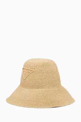 Brim Hat Prada Straw Bucket Hat Crochet Hat Prada Bucket Hat Tan