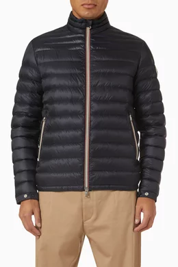 Buy Moncler Blue Daniel Jacket in Quilted Nylon for Men Online
