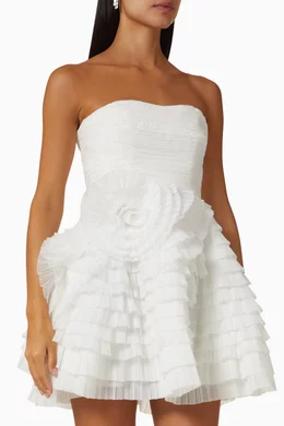aje expressive pleated mini dress Aje, Expressive Pleated Mini Dress in Ivory Wedding Dress Save 26%
