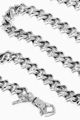 Buy Emanuele Bicocchi Silver Small Sharp Link Chain Necklace