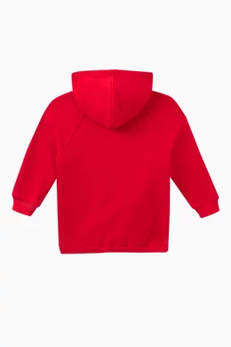 Buy Gucci Red Logo Print Hoodie in Cotton for Baby Boys Online