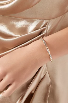 Buy David Yurman Silver Petite Infinity Bracelet with 14kt Yellow Gold in Sterling Silver for Women Online Ounass Kuwait