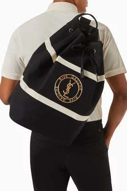 【SAINT LAURENT】RIVE GAUCHE SLING BAG Saint Laurent Rive Gauche Sling Bag in Canvas | Saks Fifth