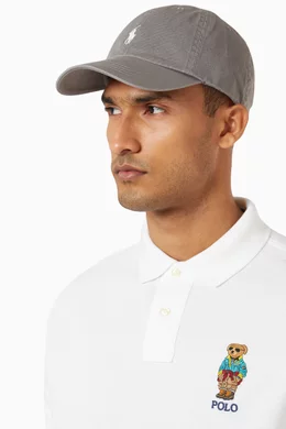 新品25SS POLO RALPH LAUREN SPORTS CAP GREY Polo Ralph Lauren Curved Brim White Logo Classic Sport