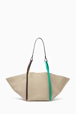 Buy BOYY Neutral Lotus 25 Tote Bag in Canvas for Women Online - Main Image