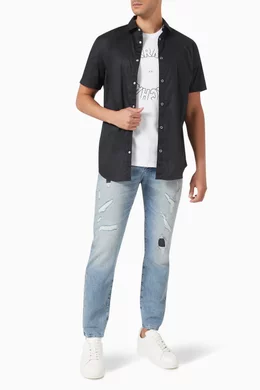 Buy Armani Exchange Blue J24 Tapered Jeans in Denim for Men Online