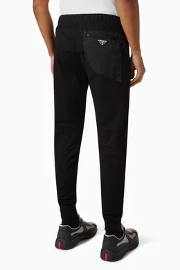 Buy Prada Black Sweatpants in Cotton Re Nylon for Men Online Ounass Kuwait
