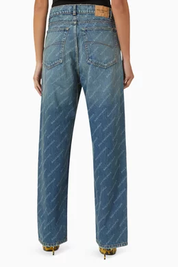 Balenciaga logo jeans discount