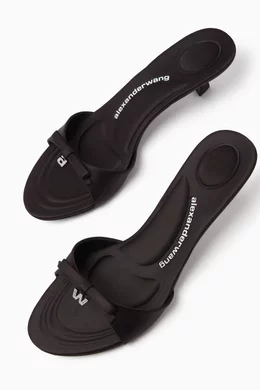 Buy Alexander Wang Black Dahlia 50 Sandals in Satin for