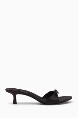 Buy Alexander Wang Black Dahlia 50 Sandals in Satin for