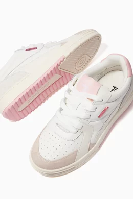 Buy Palm Angels Pink Palm University Low-top Sneakers in Leather