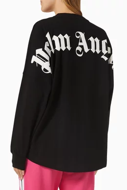 T-shirt Manches Longues Palm Angels Classic Logo - Noir - Homme - Taille Unique (oversized) - Neuf
