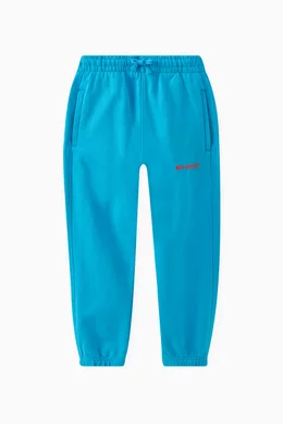 Buy Off-White Blue Signature Diag-Stripe Sweatpants in Cotton for