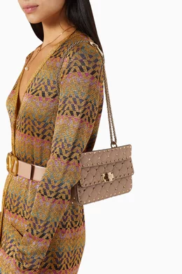 Small rockstud spike nappa leather bag online