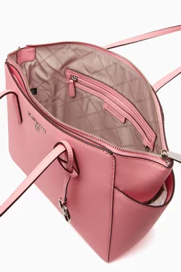 Buy Michael Kors Pink Medium Marilyn Tote Bag in Saffiano Leather