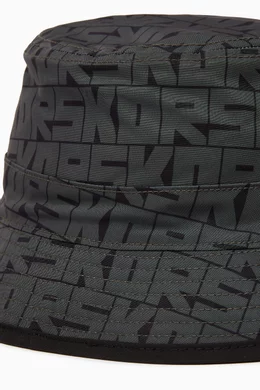 Buy Michael Kors Black Cube Logo Bucket Hat in Nylon for Men