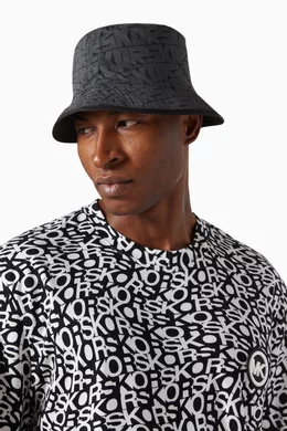 Buy Michael Kors Black Cube Logo Bucket Hat in Nylon for Men 