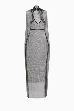 chinese dress ladies Never Fully Dressed Black Amara Mesh Dress | Print | Size 4