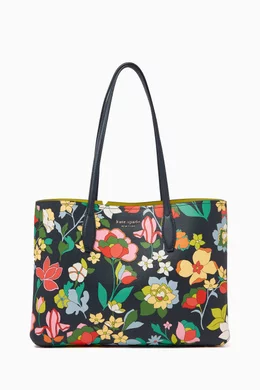 Buy Kate Spade New York Blue Large All Day Floral Tote Bag in