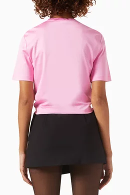 Buy Versace Pink Goddess Safety Pin T-shirt in Cotton Jersey for